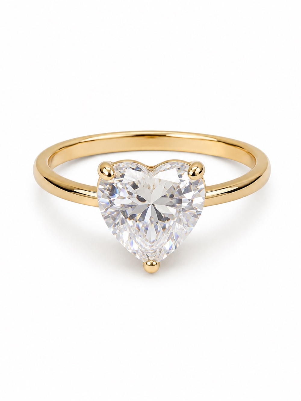 18k Yellow Gold Plated Heart Ring